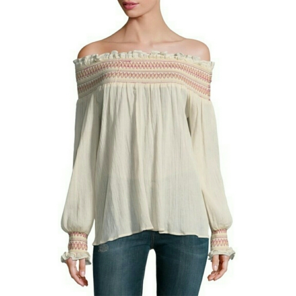 NWOT Love Sam Off the Shoulder Boho Top